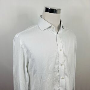 Charles Tyrwhitt 17 35 Slim Fit Non Iron Dress Shirt All White French Cuff